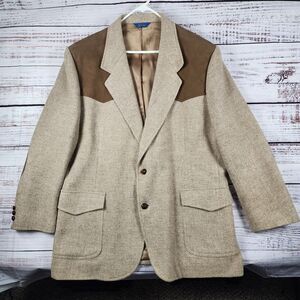 Pendleton Tan and Brown Sport Coat Blazer